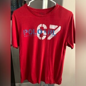 Red Ralph Lauren Men’s Tshirt. Size 14/16 Youth